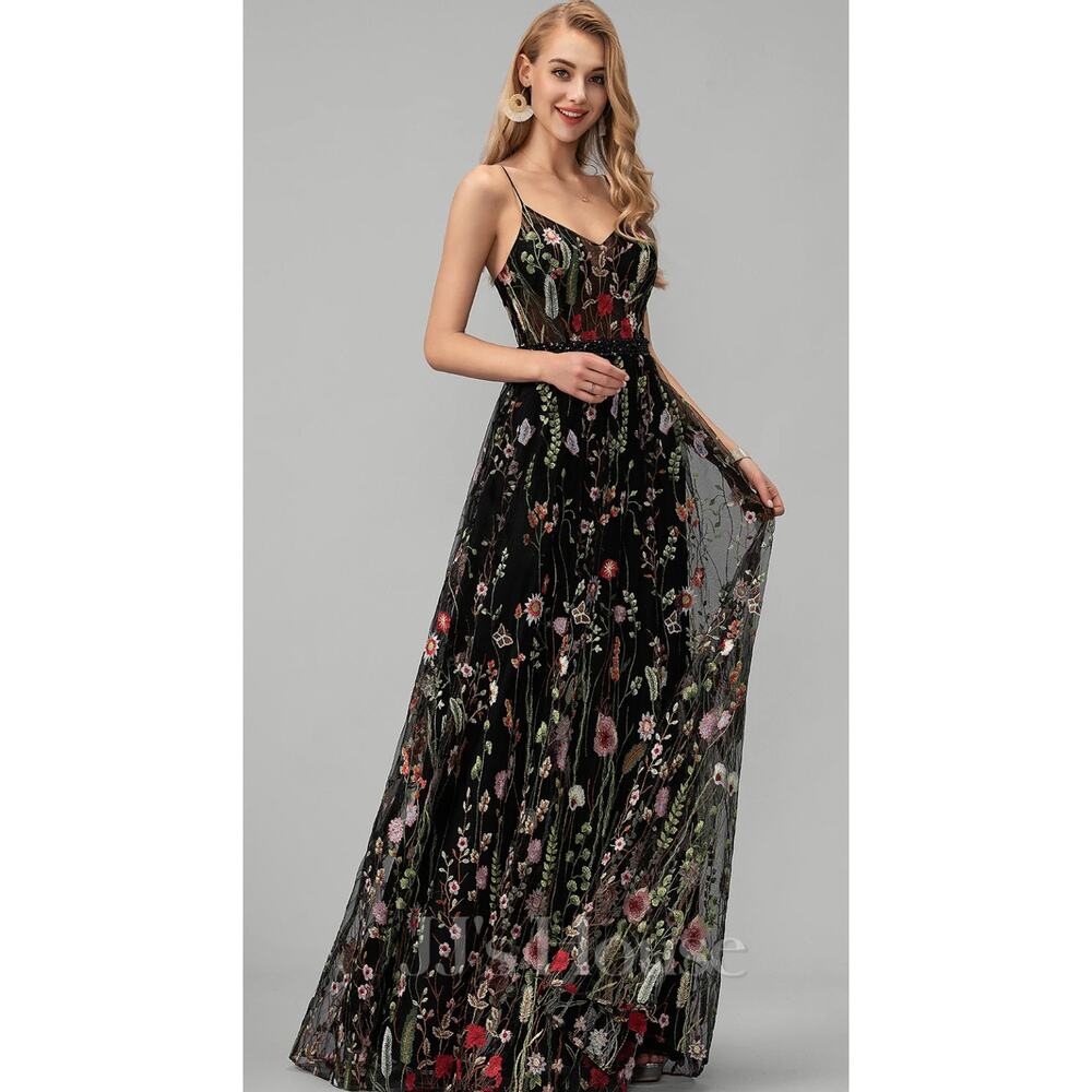 Floral Black Maxi Dress